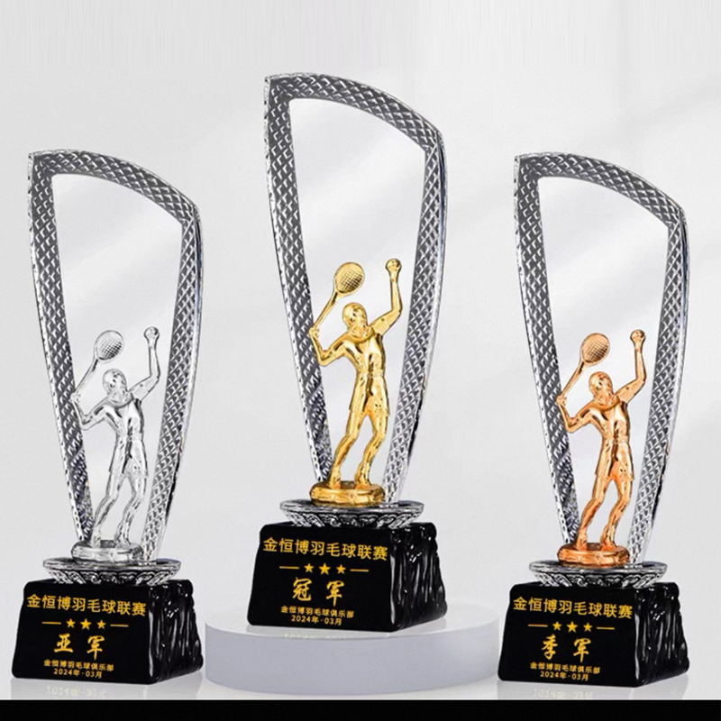 Badminton Europe - Troféu de Cristal Personalizado, Troféu de