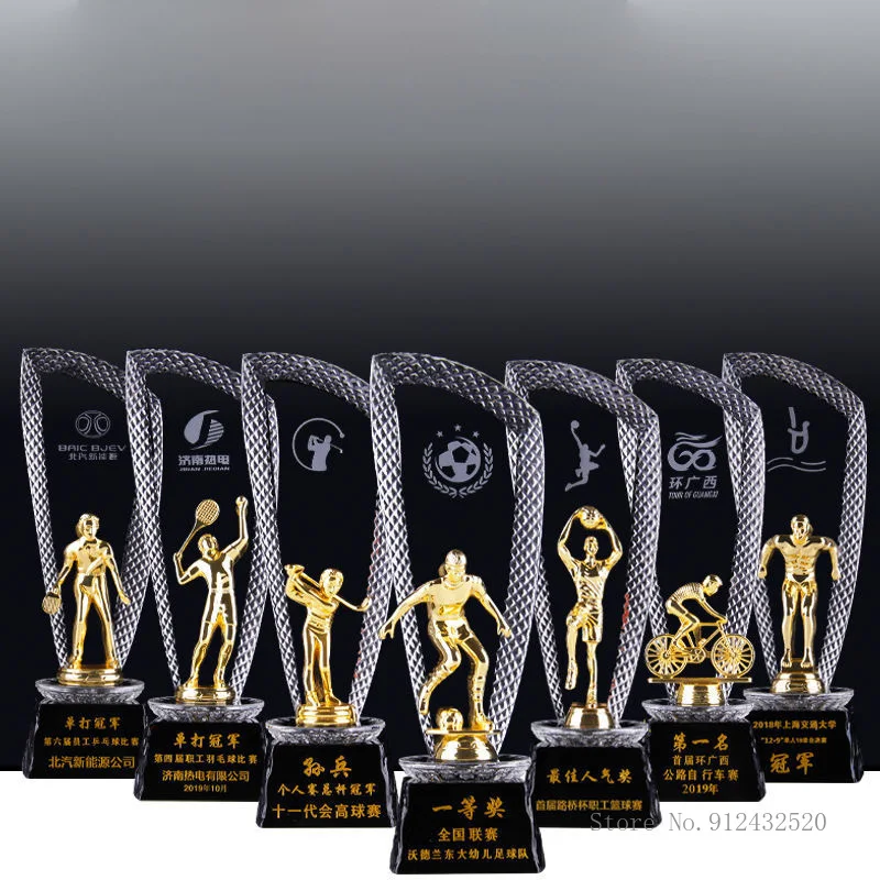 Troféu de Cristal Personalizad - Badminton Europe avaliação e preço