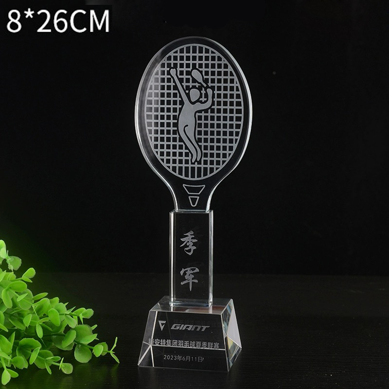 Troféu de cristal personalizad - Badminton Europe avaliação e preço